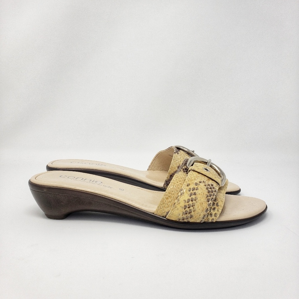 4/$25 Connie | Snakeskin Buckle Mule Wedges 6 - Picture 5 of 8